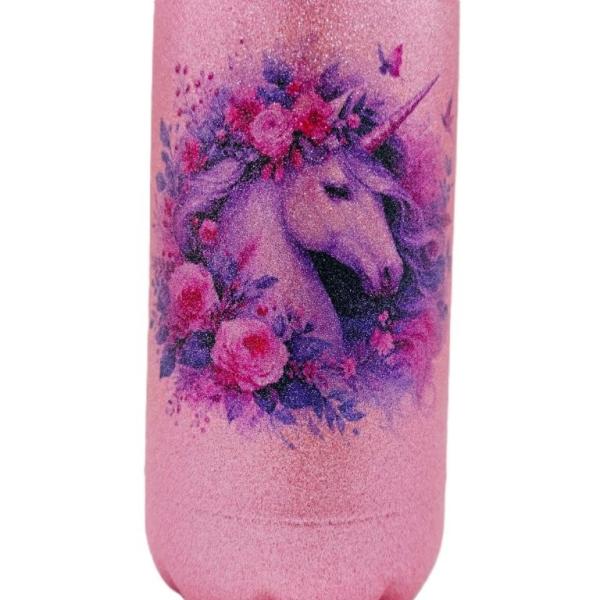 Trinkflasche Glitzer mit Einhorn